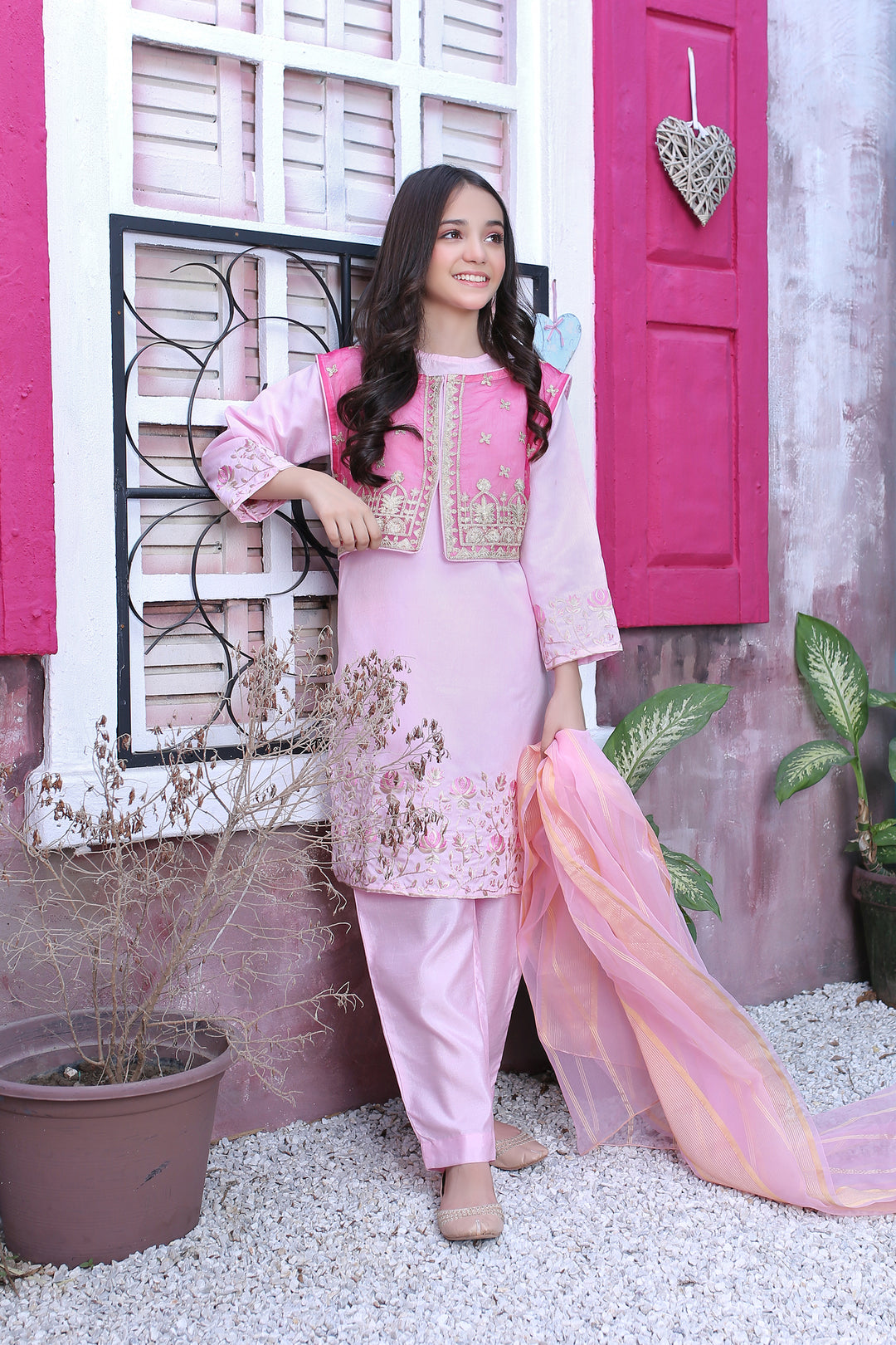 PINK ORCHID STITCHED 3-PIECE